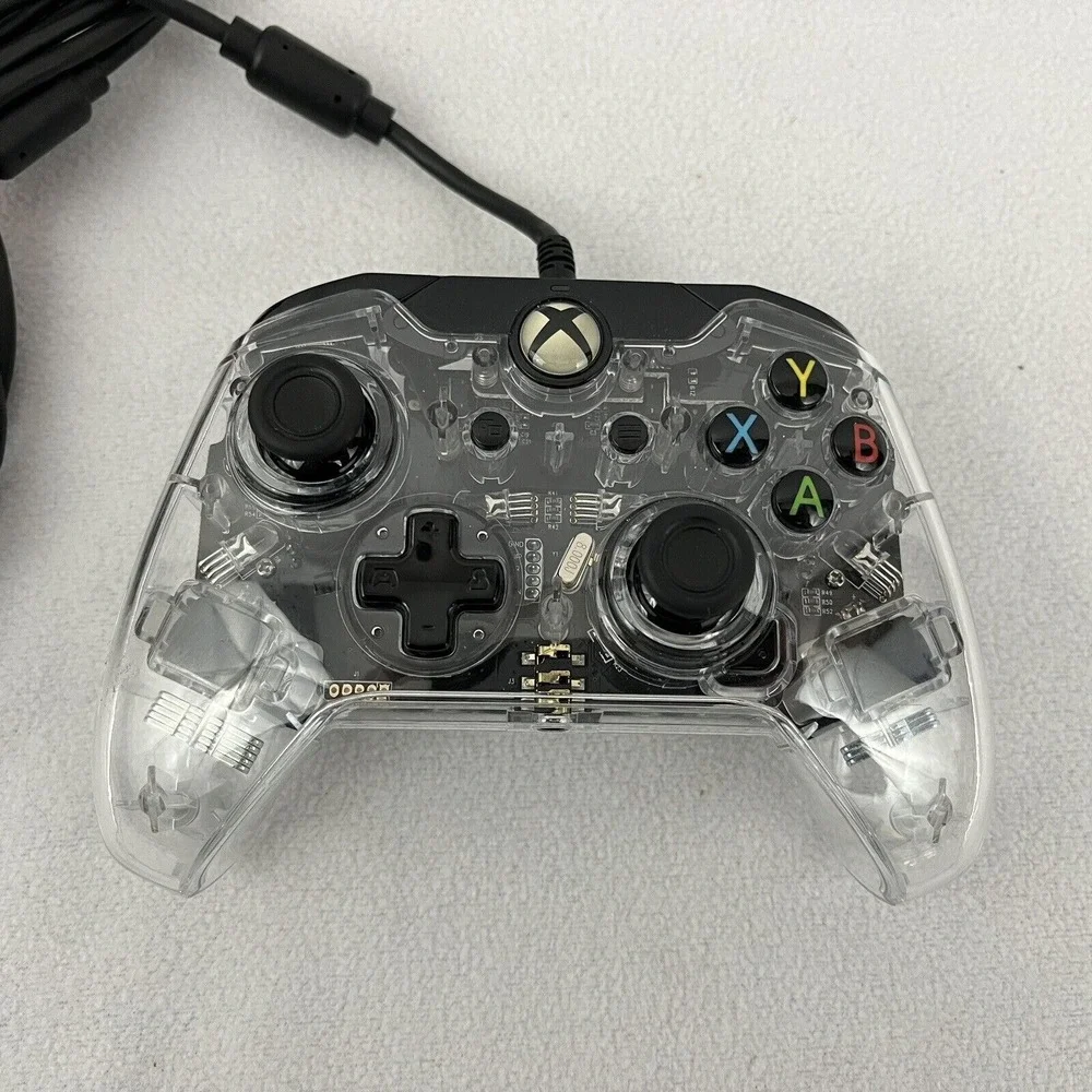 XBOX One 1‎ Afterglow Prismatic Wired Controller Clear Tested & Working